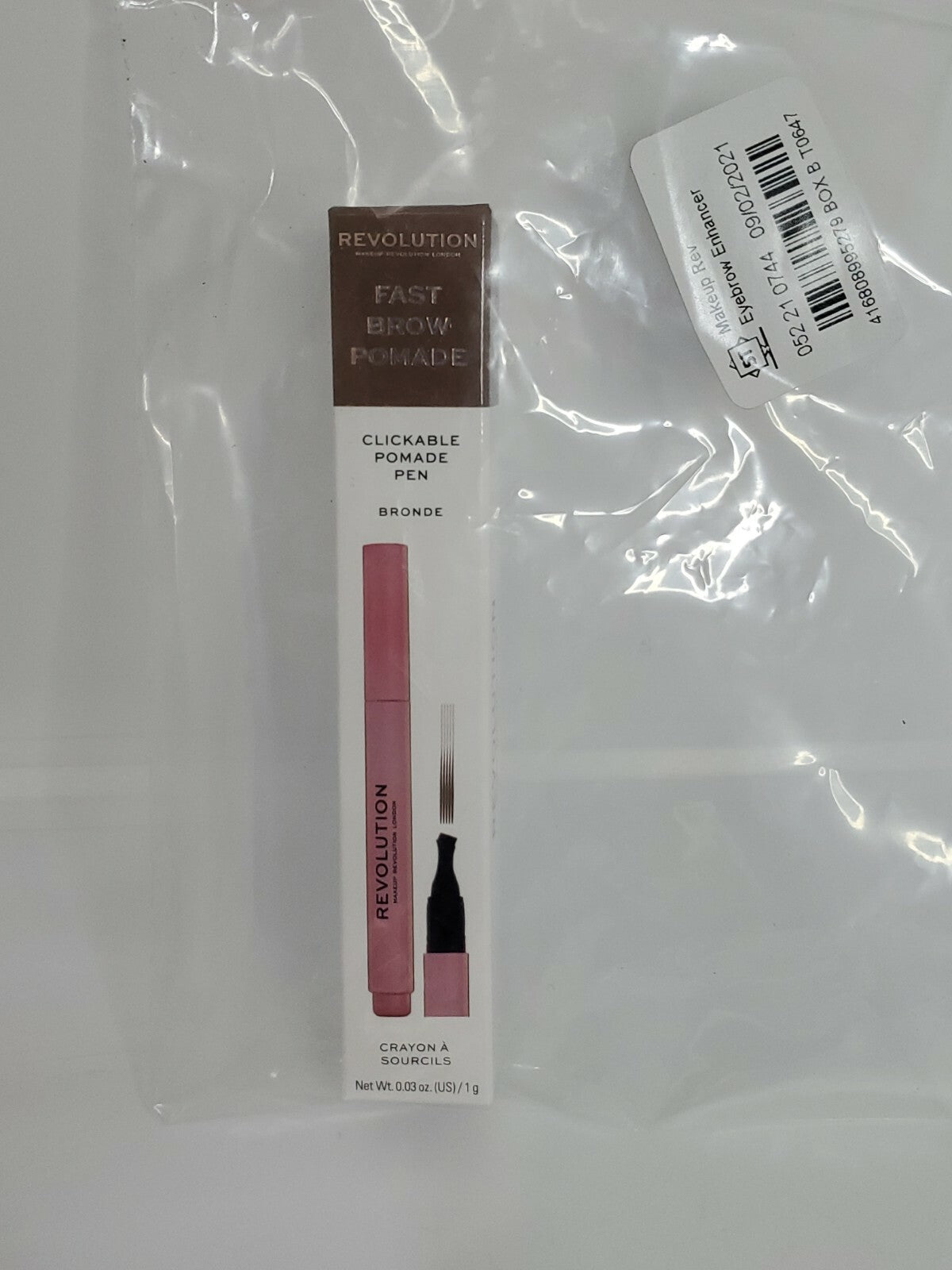 Makeup Revolution Fast Brow Pomade Pen - Brown Bronde, 0.03oz