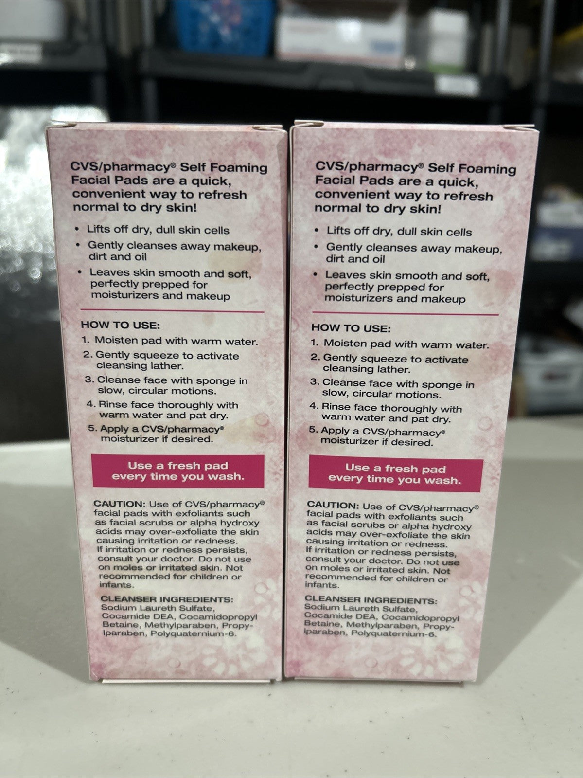 Self Foaming Facial Pads for Normal to Dry Skin – CVS 40 Count (Lot of 2)