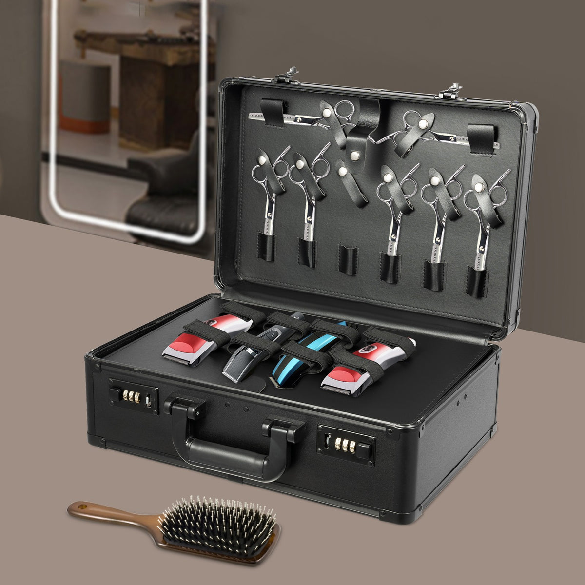 Portable Barber Carrying Case Styling Tools Accessories Travel