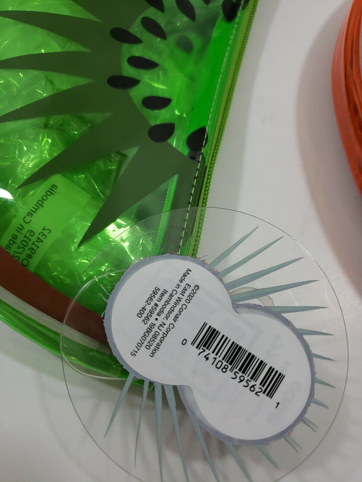 Conair Summer Fruit Pouch Watermelon Makeup Bag - Orange & Green