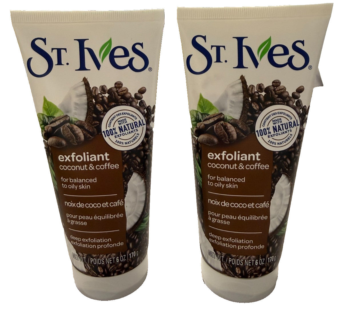 ST. IVES Exfoliant Coconut & Coffee Face/Body Scrub 6 oz/170g