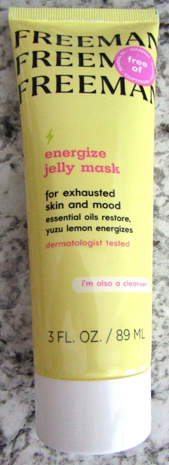 Freeman Energize Jelly Facial Mask 3 oz - Yuzu Lemon (3-Pack)