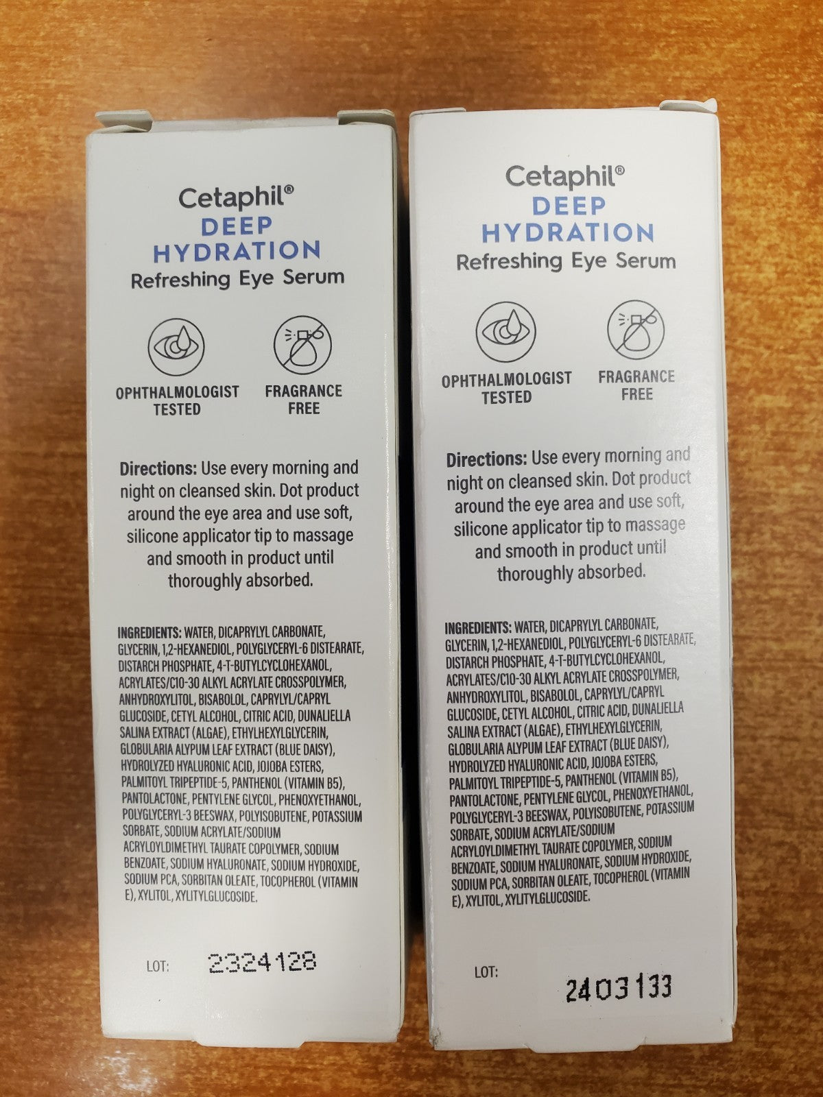 2 Pack Deep Hydration Eye Serum with Hyaluronic Acid & Vitamin E