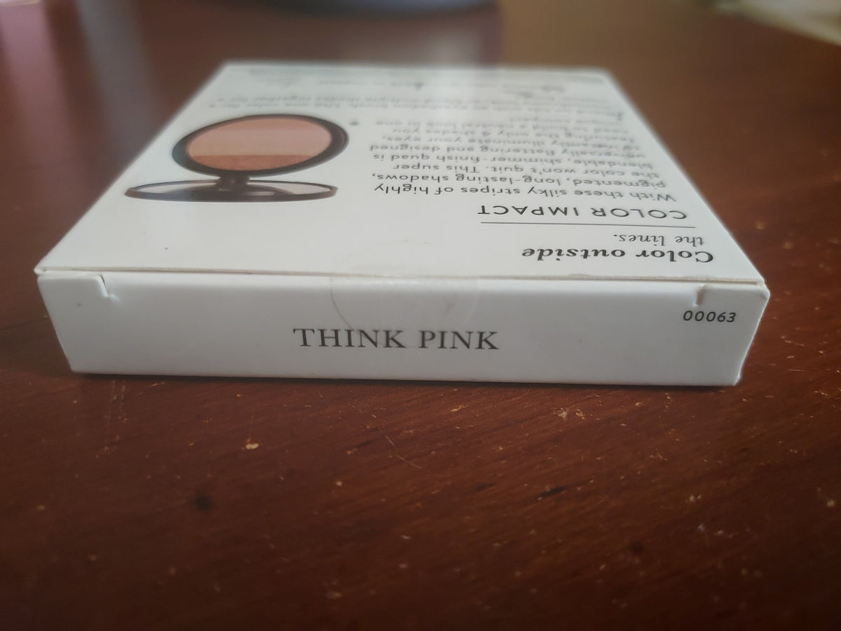 Laura Geller Color Impact Silky Eyeshadow Stripes Think Pink 0.35 oz New