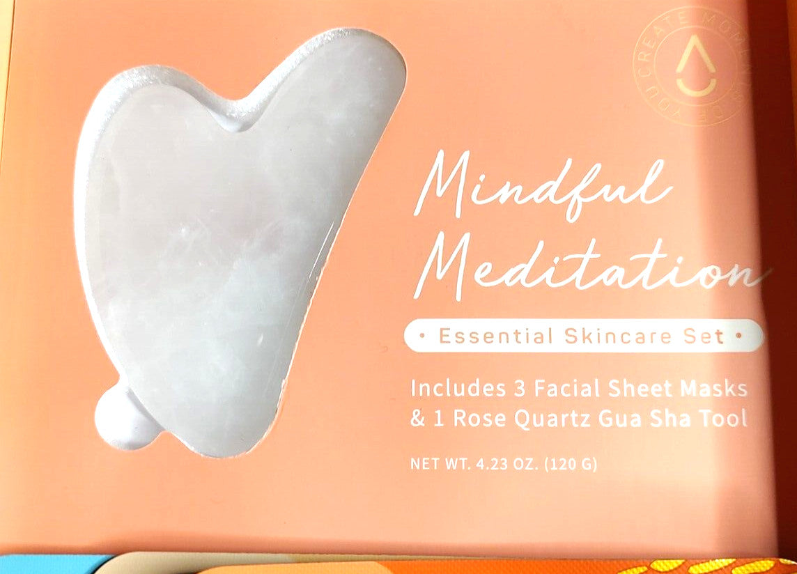 Acne Care & Meditation Facial Mask Set with Gua Sha Tool