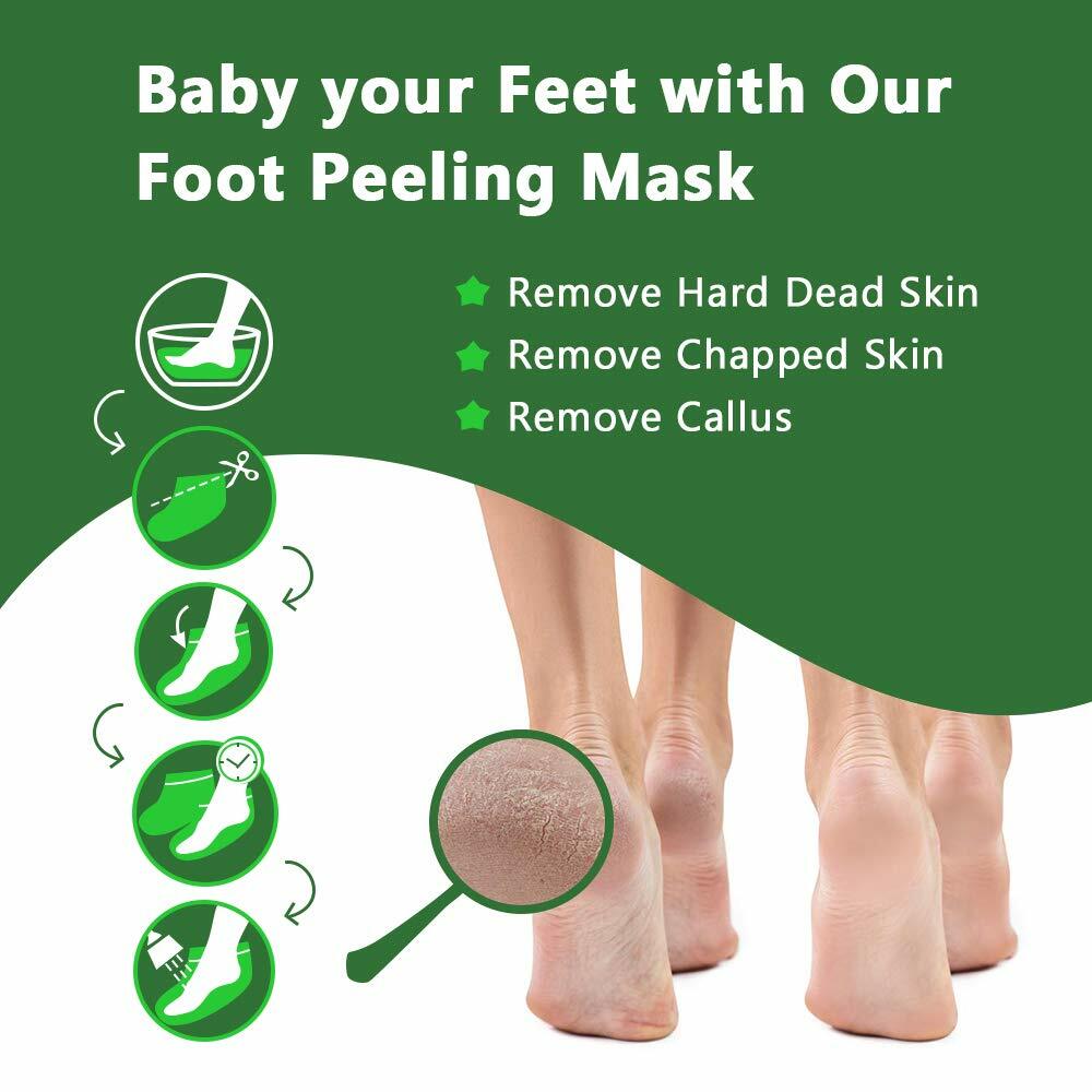 Foot Peel Mask 5 Pack - Exfoliating Dead Skin Remover