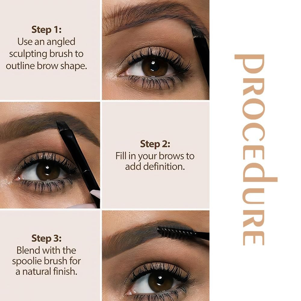 Natural Light Medium Brown Eyebrow Powder Kit with Applicator
