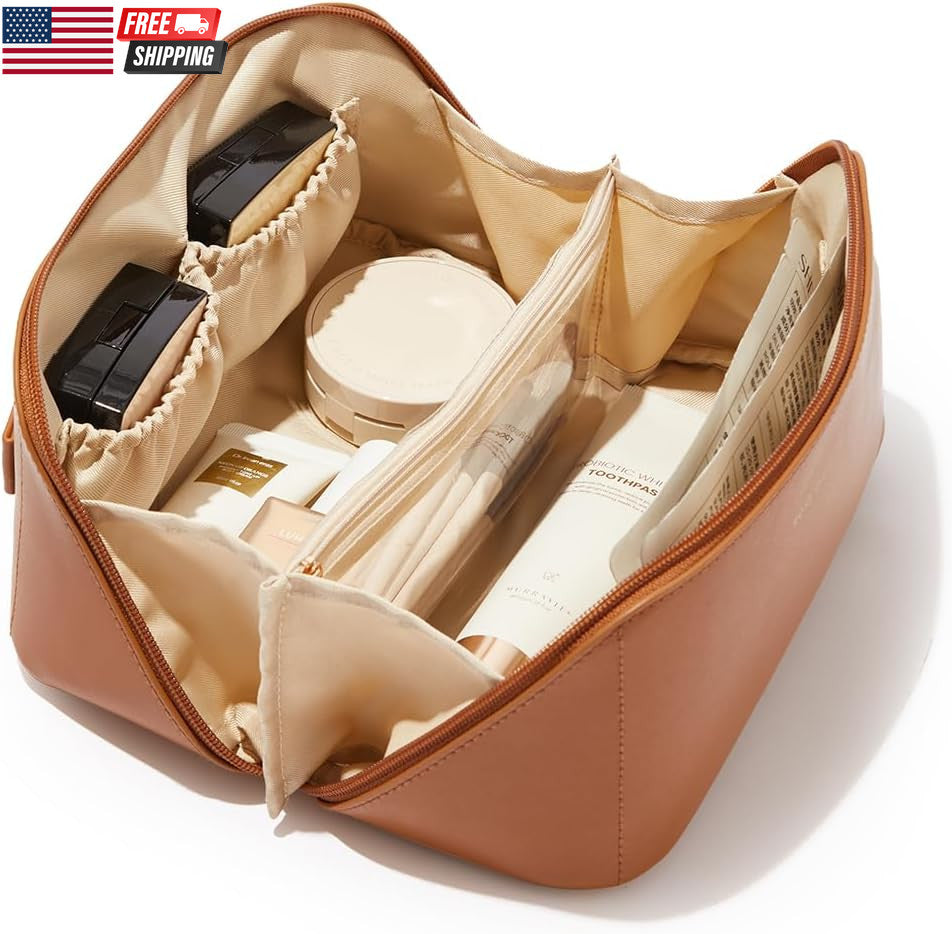 Large Capacity Waterproof Travel Makeup Bag for Women, Cosmetic Organizer