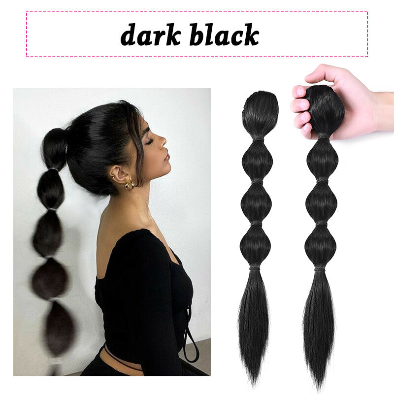 30-Inch Fluffy Ponytail Hair Extension with Claw Clip - Straight & Wave Styles