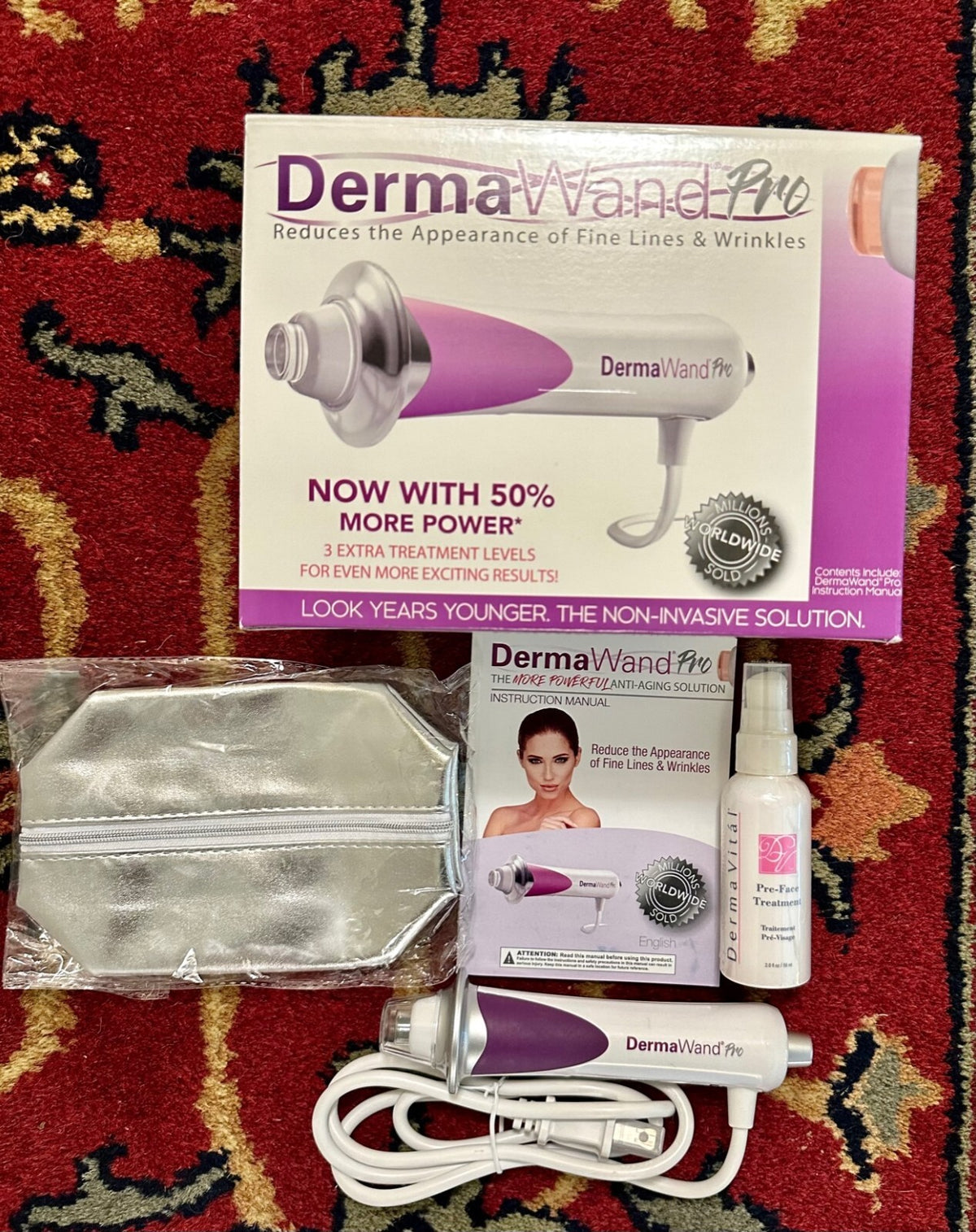 Derma Wand Pro High Frequency Facial Wand for Anti-Aging & Skin Therapy