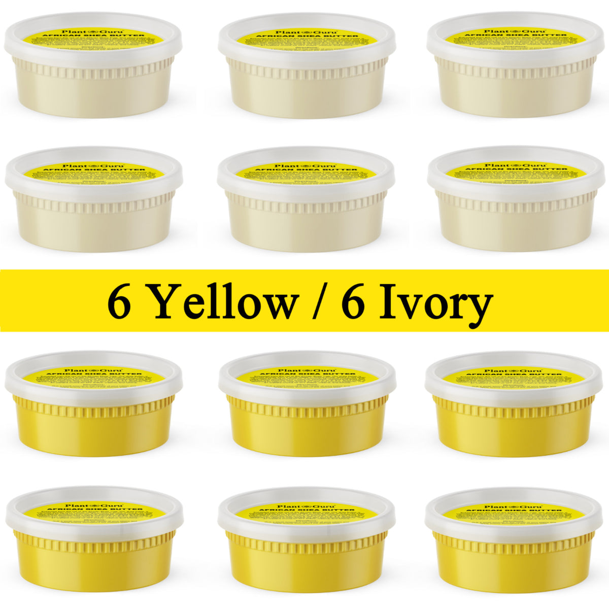 12 Pack African Shea Butter 8 oz - Pure Raw Unrefined