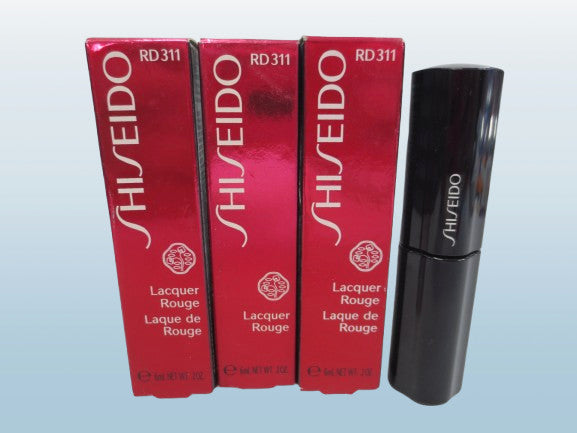 Shiseido Lacquer Rouge RD311 Lipstick Set - 0.2 Oz Box of 3