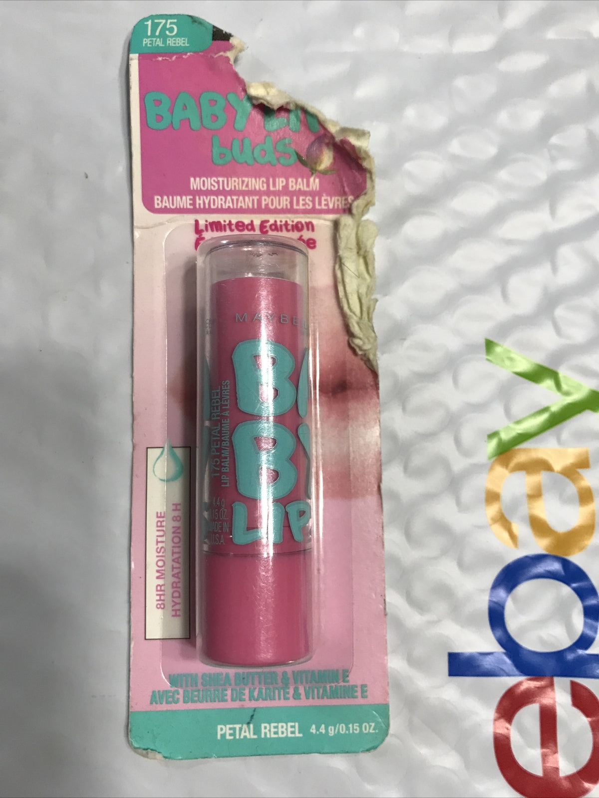 Moisturizing Lip Balm - Petal Rebel by Maybelline, 0.15oz, Sealed