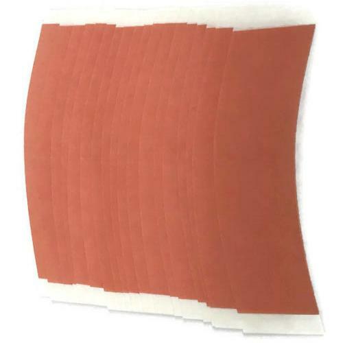 Contoured Clear Wig Tape - Red Sensi-Tack Liner for Polyurethane Bases, 108 pcs