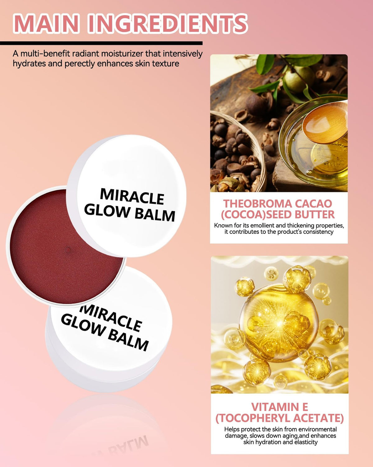 Multi Glow Balm Miracle Balm Tinted Face 1.83 oz - Natural Lip & Cheek