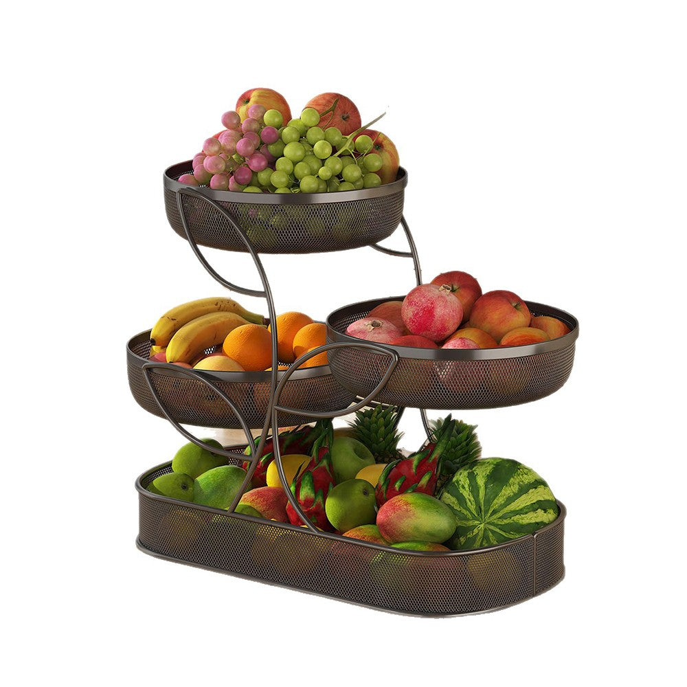 4 Tier Fruit Vegetable Storage Organizer Cart - Kitchen & Pantry Utility Rack