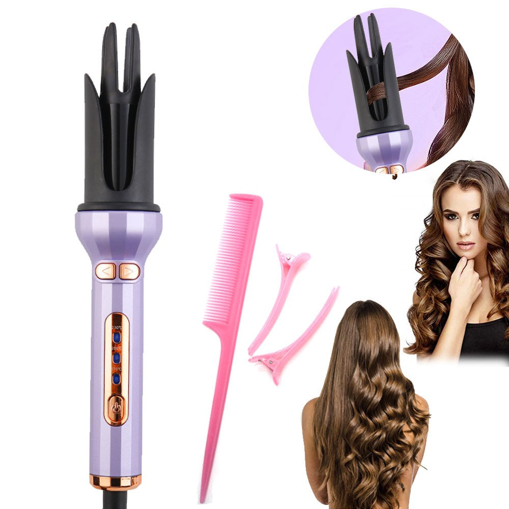 Automatic Rotating Curling Iron and Hair Straightener Styler for Women