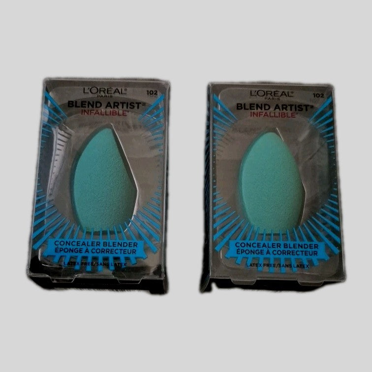 L'Oréal Infallible Concealer Blender Pack of 2 - Makeup Tool for Flawless Finish