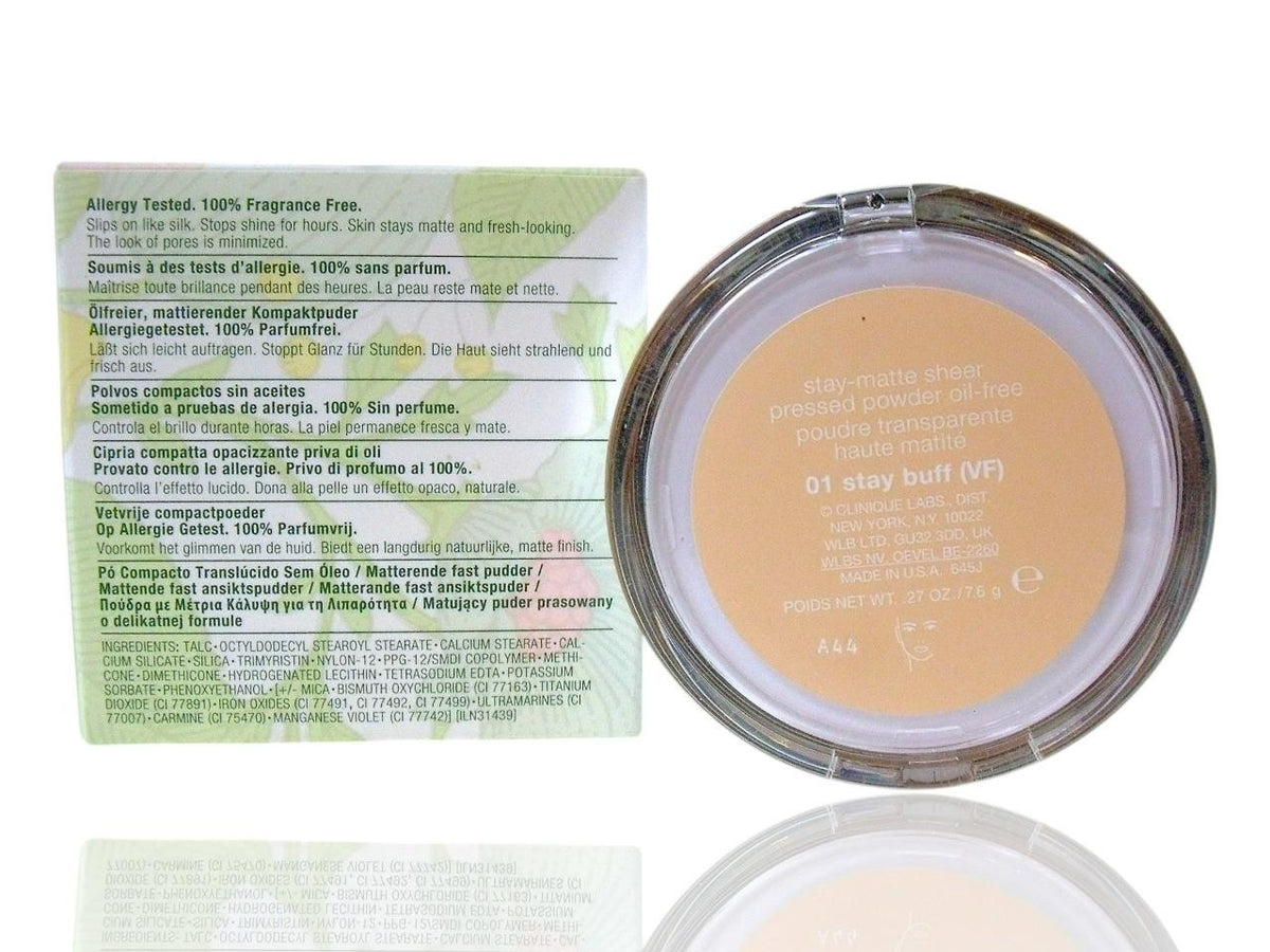 Clinique Stay-Matte Sheer Pressed Powder 7.6g Oil-Free Face Makeup