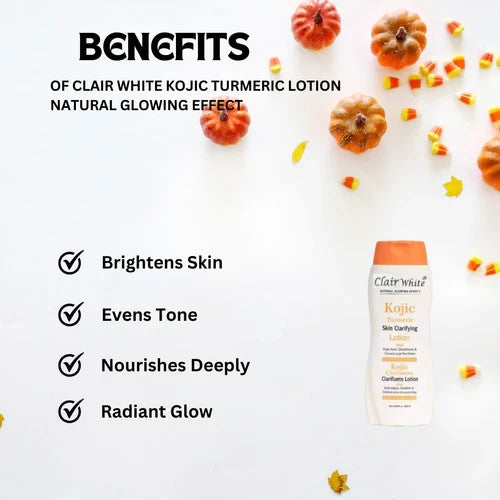 Kojic Turmeric Skin Clarifying Lotion 16.8 oz for Brightening & Even Skin Tone