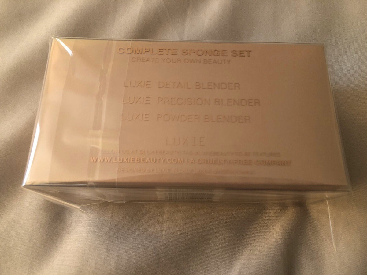 Luxie 3 Piece Makeup Sponge Set - Cosmetic Blenders for Flawless Complexion