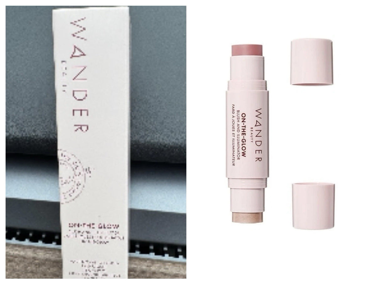 Blush and Illuminator Duo - Coral Rose & Nude Glow, Long-Lasting Makeup