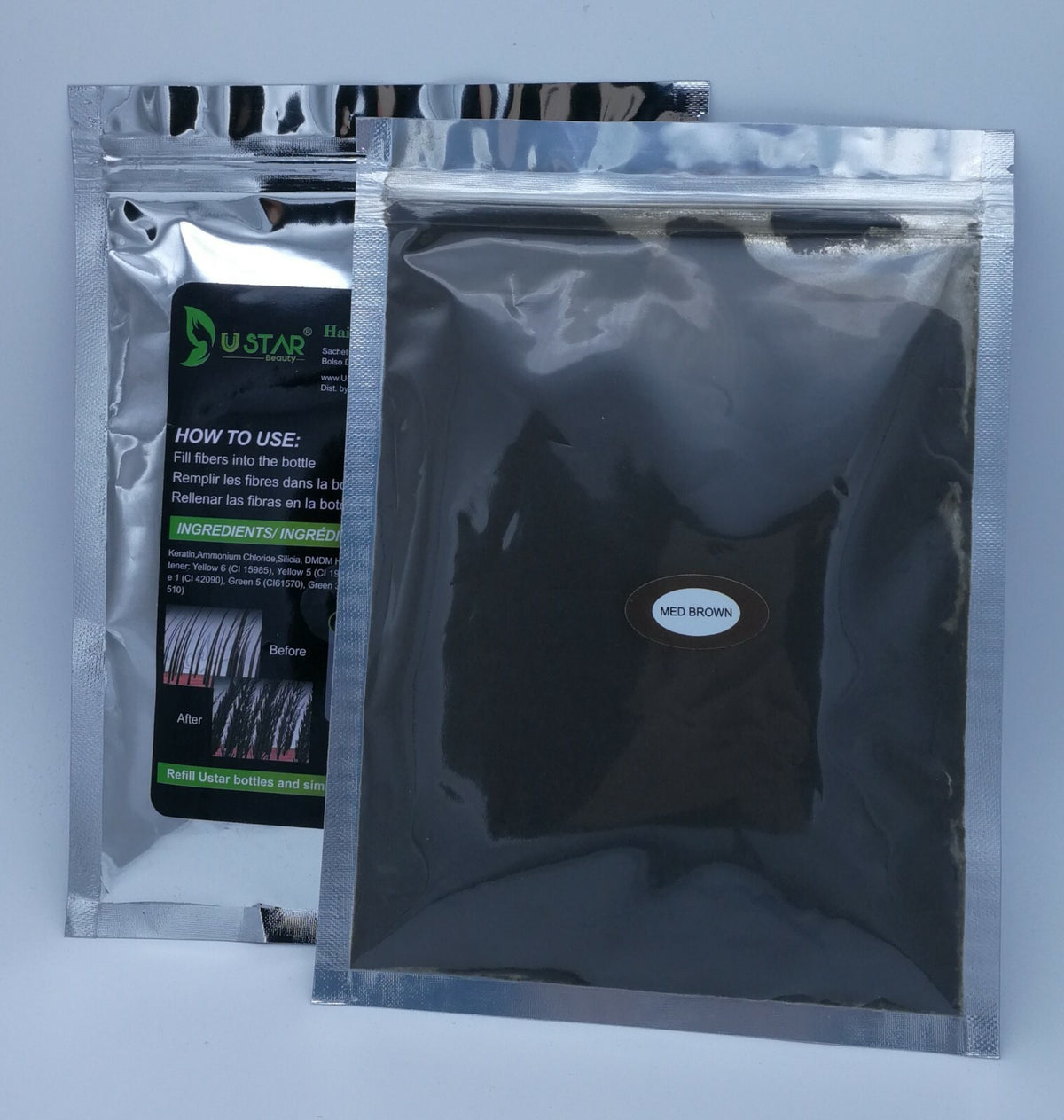 Hair Loss Solutions Concealer Ustar Fibers Refill bag 50 G 9 Colors