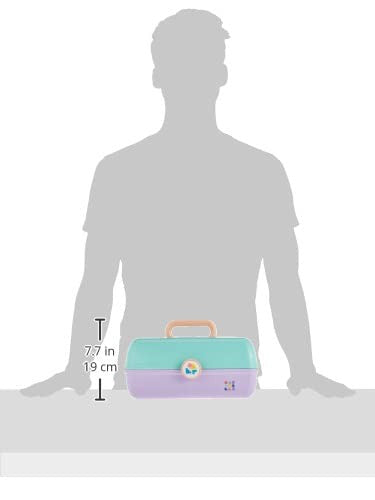 Travel Makeup Organizer Case with Mirror, Seafoam and Lavender