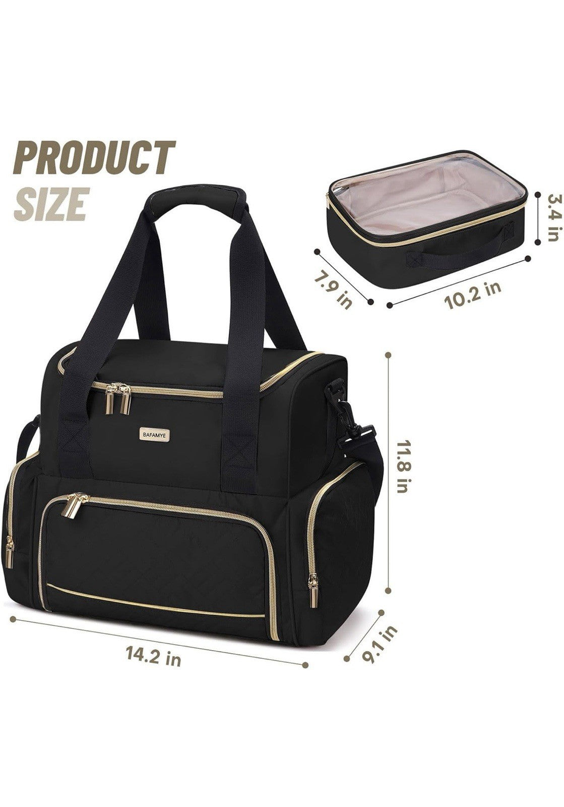Travel Makeup Bag with Removable Cosmetic Cases, Large Organizer
