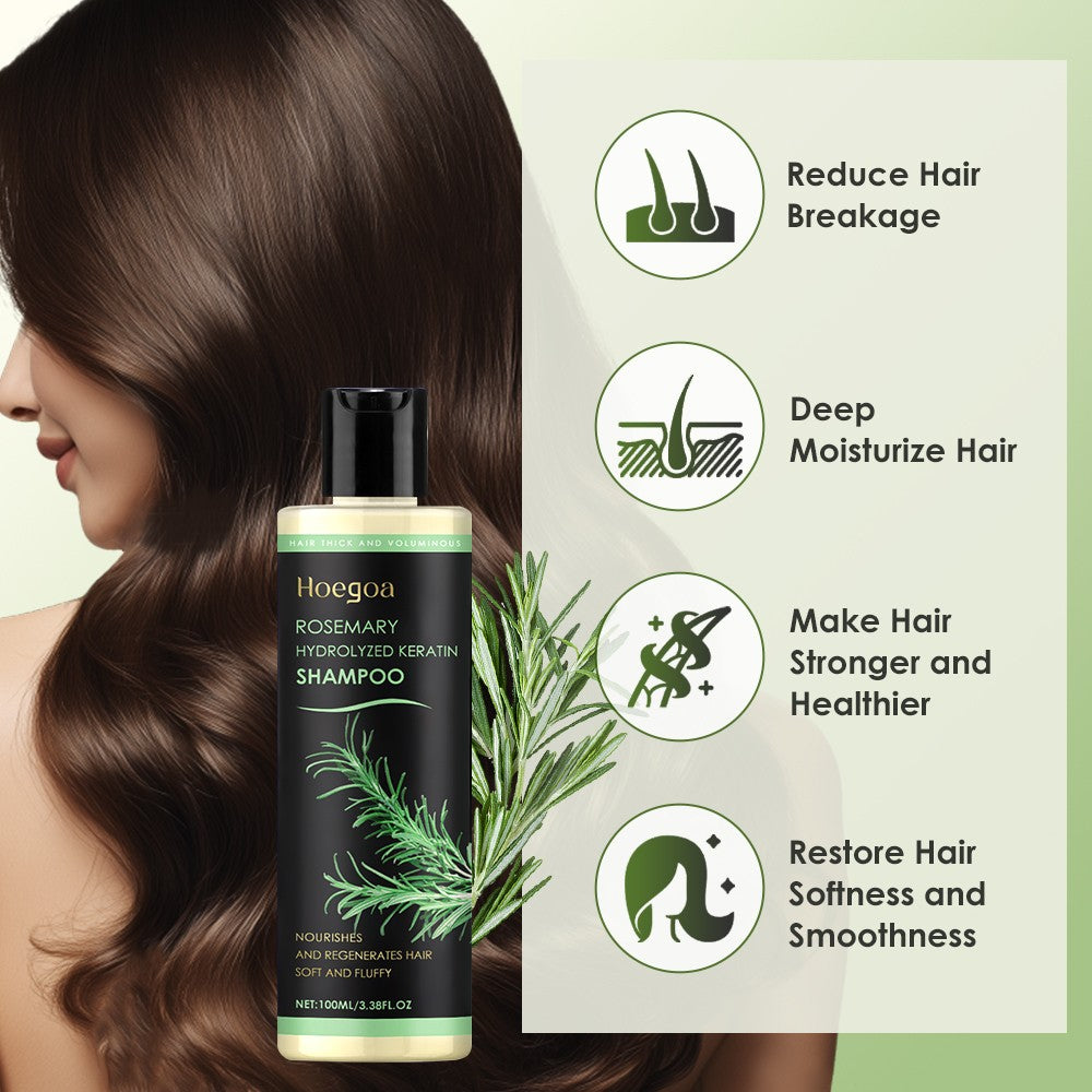 Hair Growth Shampoo with Rosemary & Hydrolyzed Keratin for Damaged Hair – 100ML