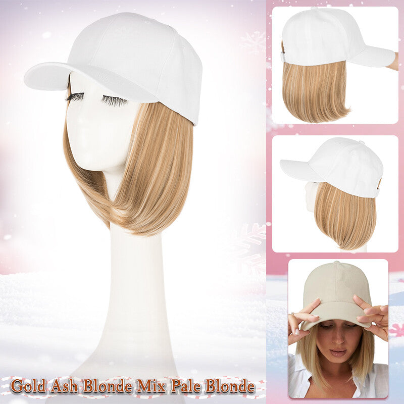 Adjustable Baseball Cap Wig with Hair Piece - Short Long Synthetic Hair