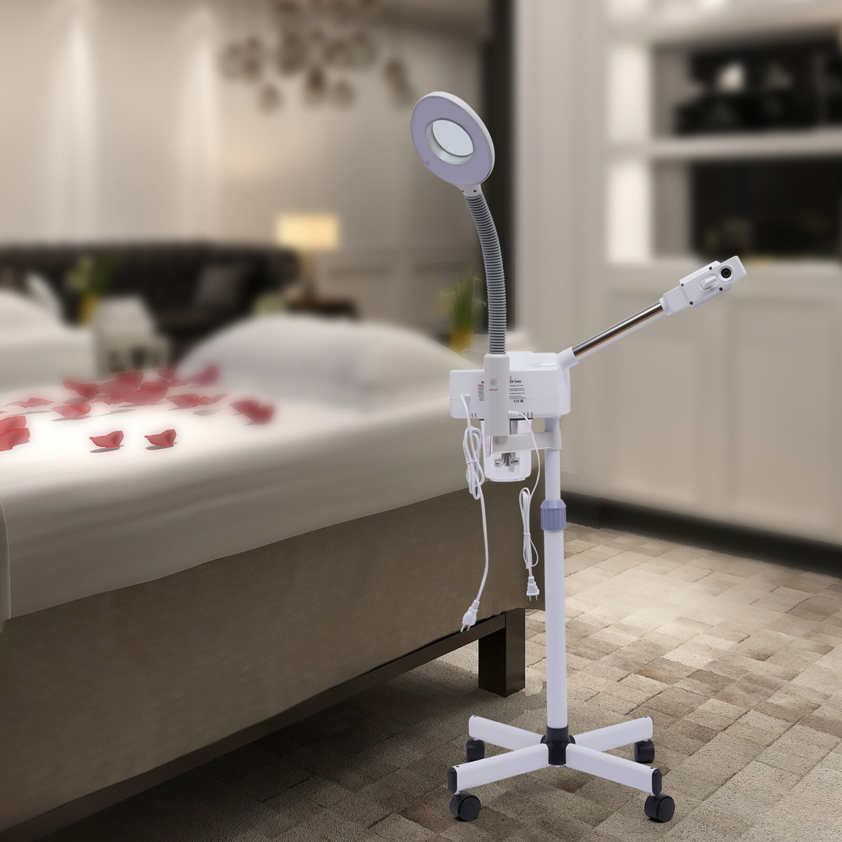 2-in-1 Facial Steamer with 5X LED Magnifying Lamp & Ozone