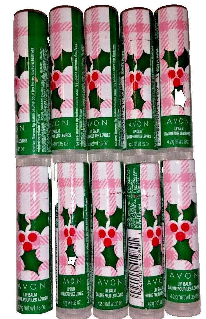 Winterberry Lip Balm Set - Festive Flavors, 10 Pack, 0.15 oz Each