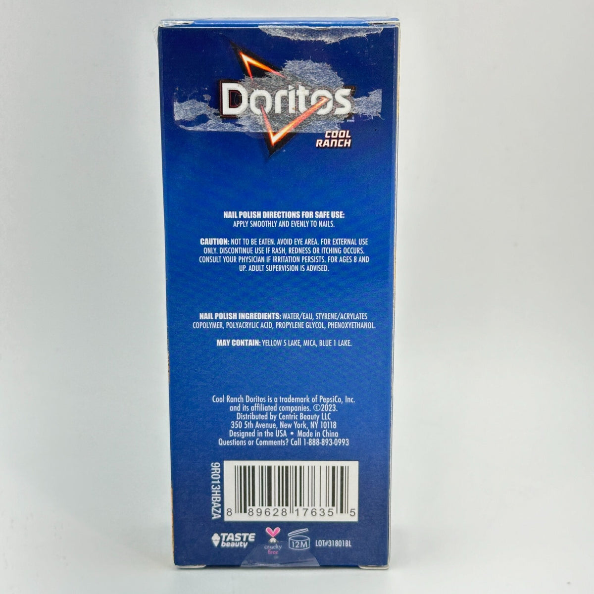 Novelty Nail Polish Set - Orange & Blue Snack-Inspired Colors, 0.26oz