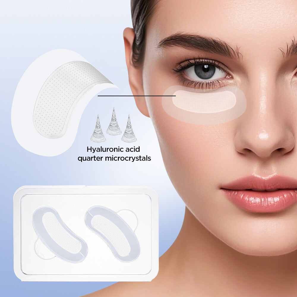 Hyaluronic Acid Microneedle Eye Patches for Wrinkle & Dark Circle Removal - Moisturizing & Anti-Aging