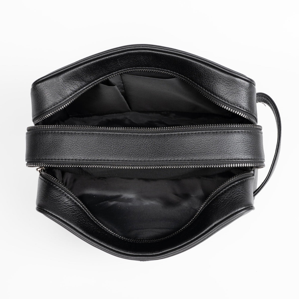 Leather Men’s Toiletry Bag Travel Organizer with Multiple Compartments