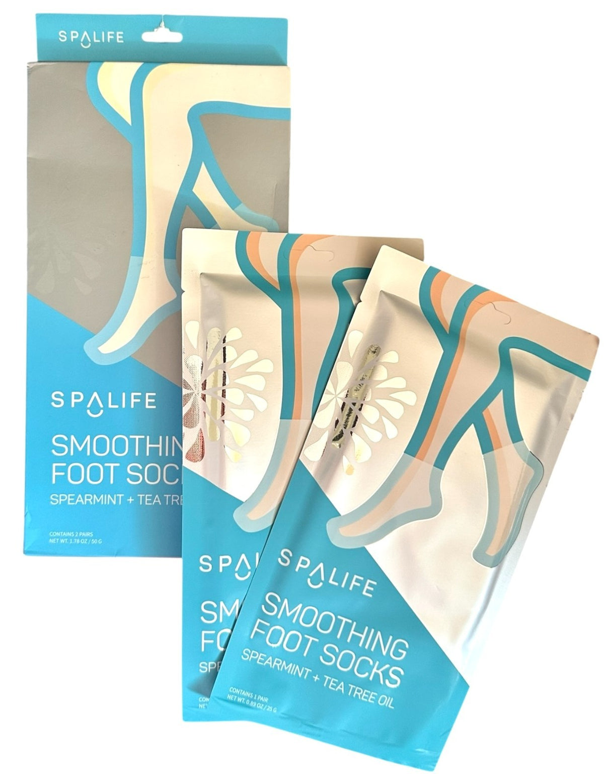 Smoothing Foot Socks with Spearmint & Tea Tree Oil – 2 Pairs