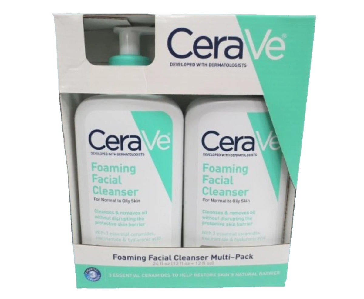 Foaming Facial Cleanser for Normal to Oily Skin - 12 oz Pack of 2 - Skincare Set