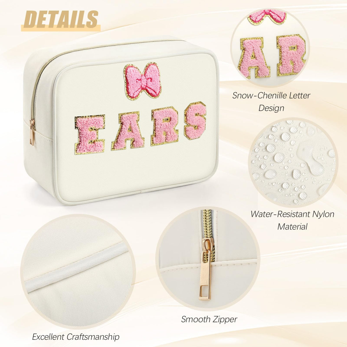 Large Capacity Travel Headband Organizer Bag for Hair Accessories Nylon