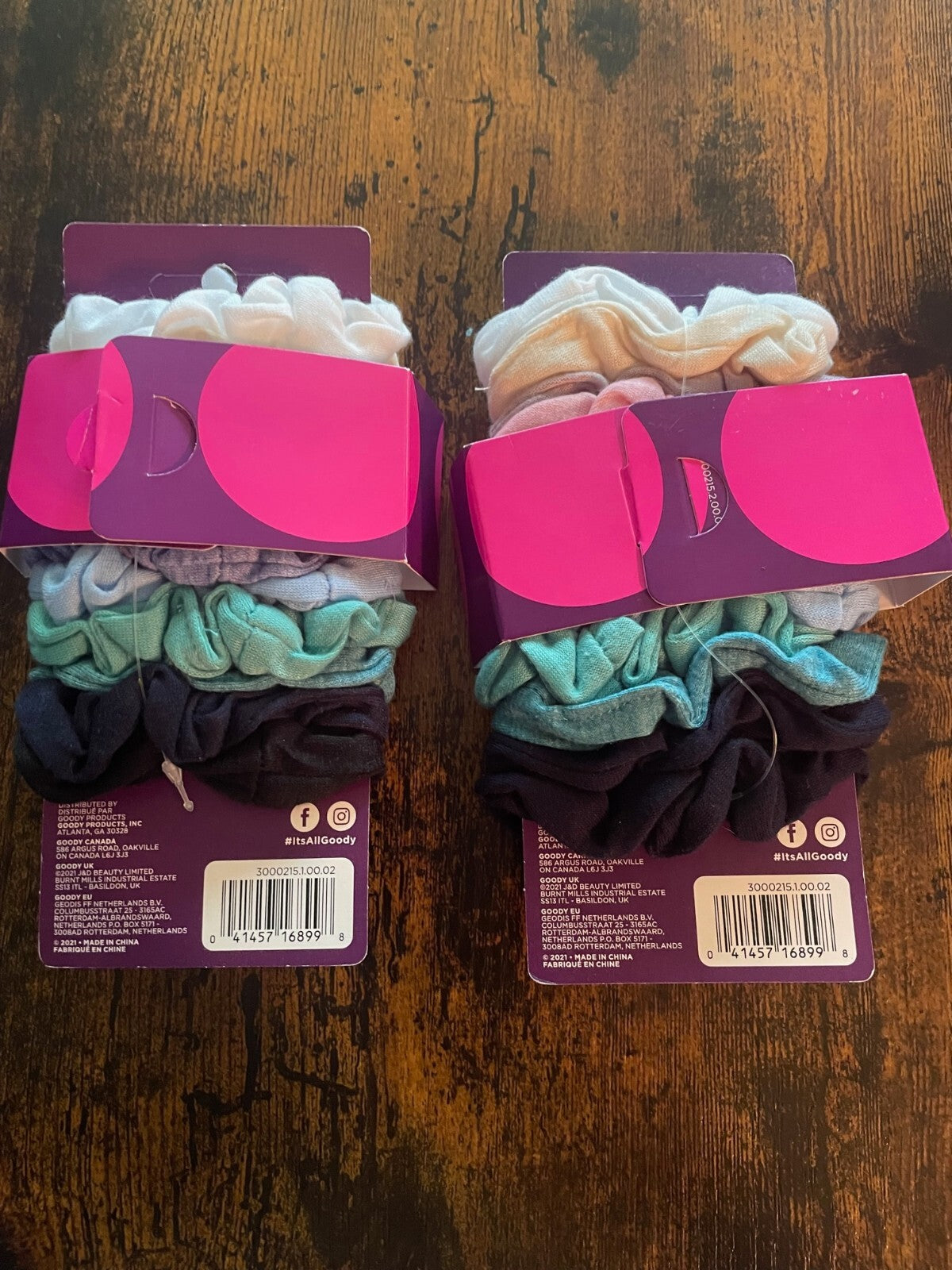 Lot of 2 Goody #16899 Ouchless Skinny Scrunchies 12 Count total 24