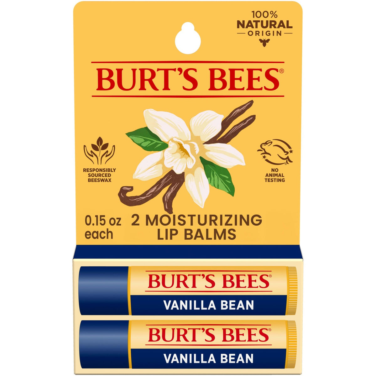 Natural Vanilla Bean Lip Balm Set - Moisturizing & Nourishing Lip Care