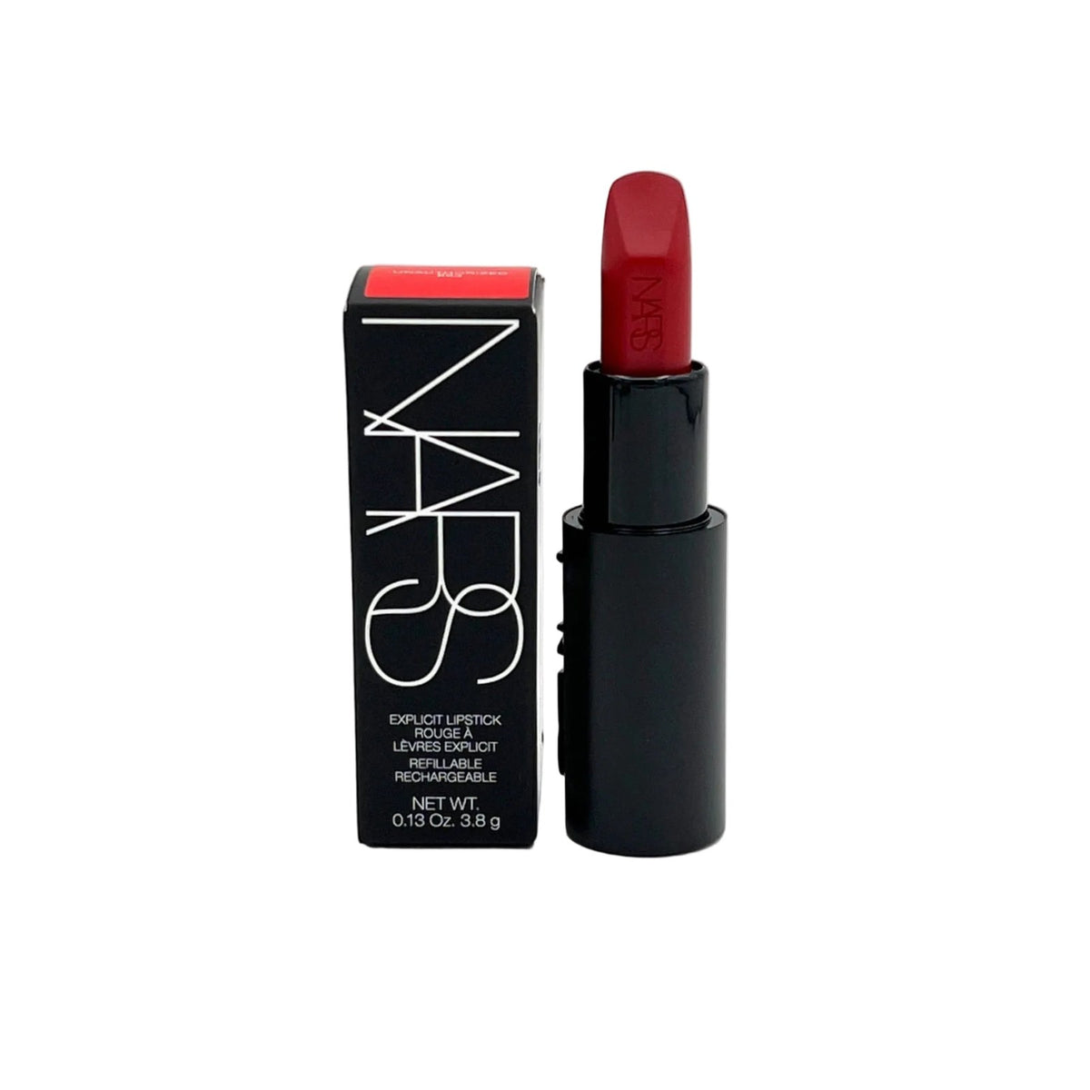 NARS Explicit Lipstick Satin Finish Classic Red 0.13 oz Refillable Full Size