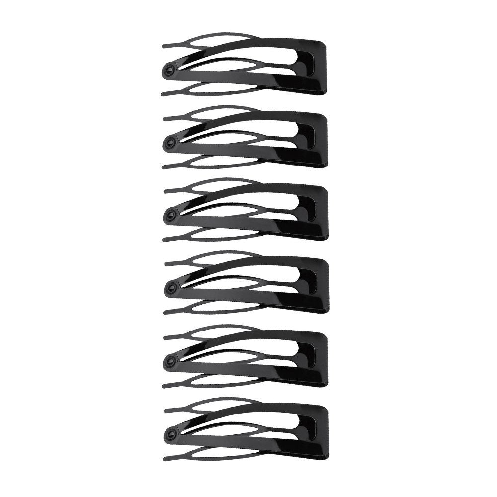 REVLON Double Grip Hair Clips, 6 Count (Pack of 1), Black