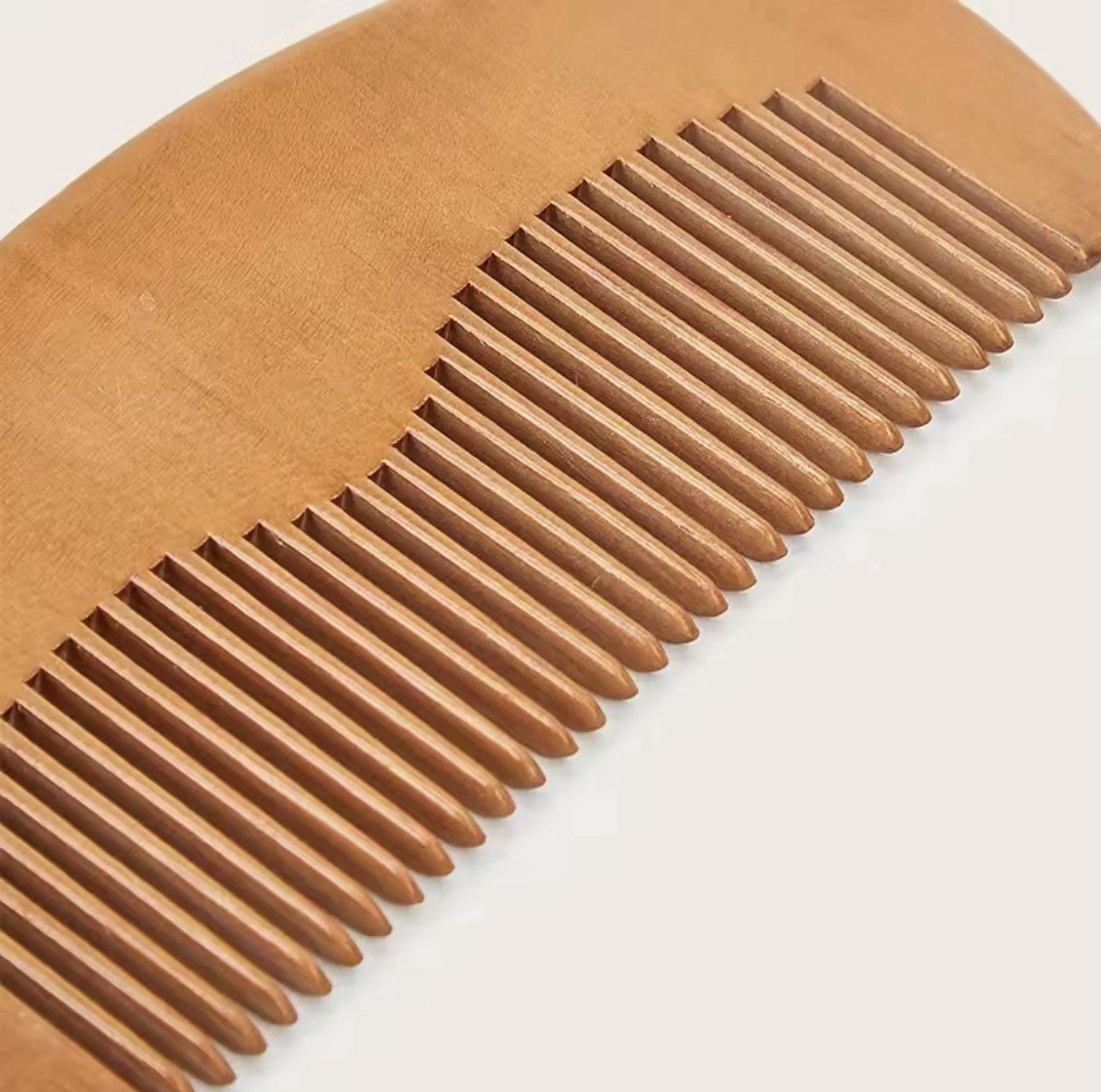 Wooden Anti-Static Close Tooth Comb Set - Pocket Travel Hair & Beard Combs