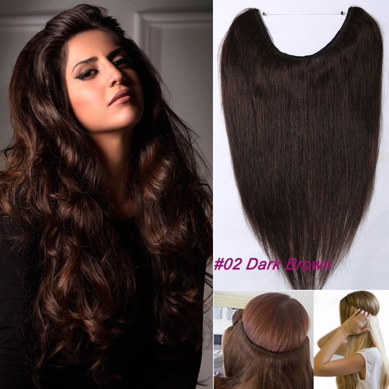 Remy Human Hair Extensions Headband Weft Hair - Blonde, Dark Brown & Black