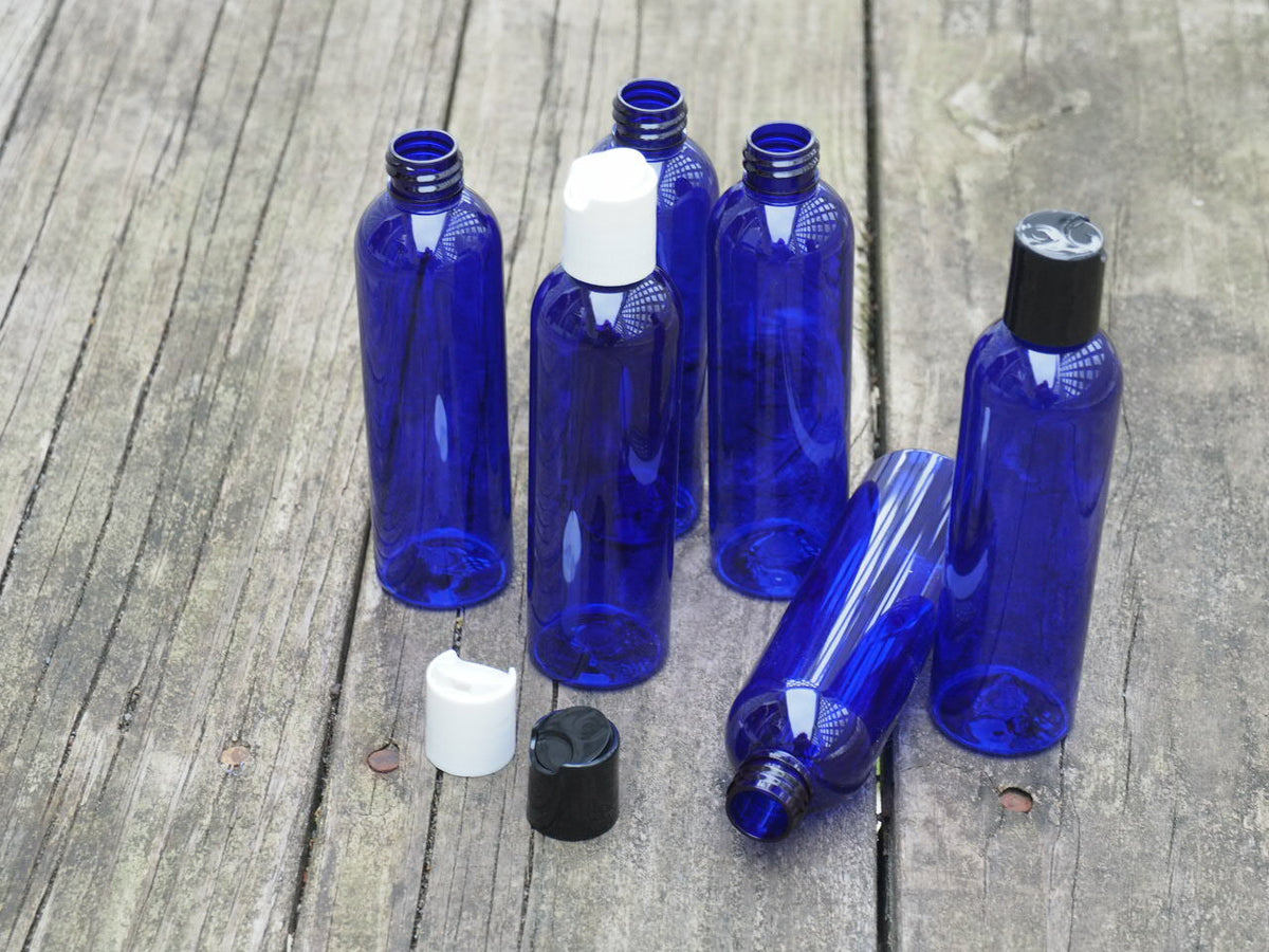 2 Oz Plastic Travel Bottles with Black Dispensing Caps 50 Pack