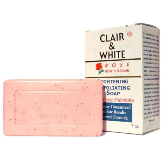 Clair White Rose Extract Brightening Exfoliating Soap 7 oz