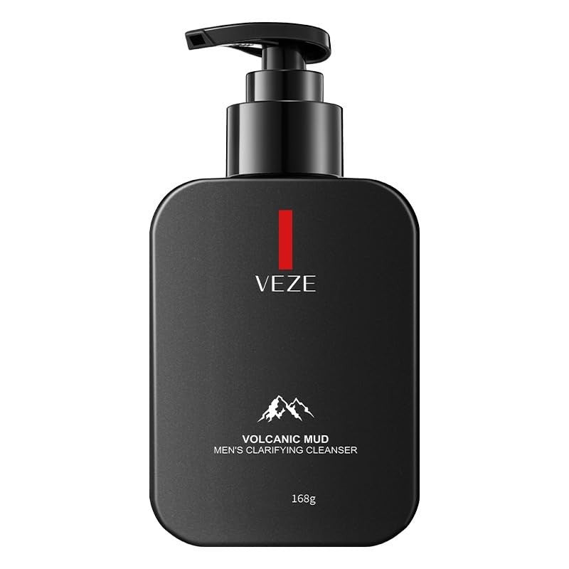 Men's Volcanic Mud Facial Cleanser Foam for Oily & Acne-Prone Skin - 168g