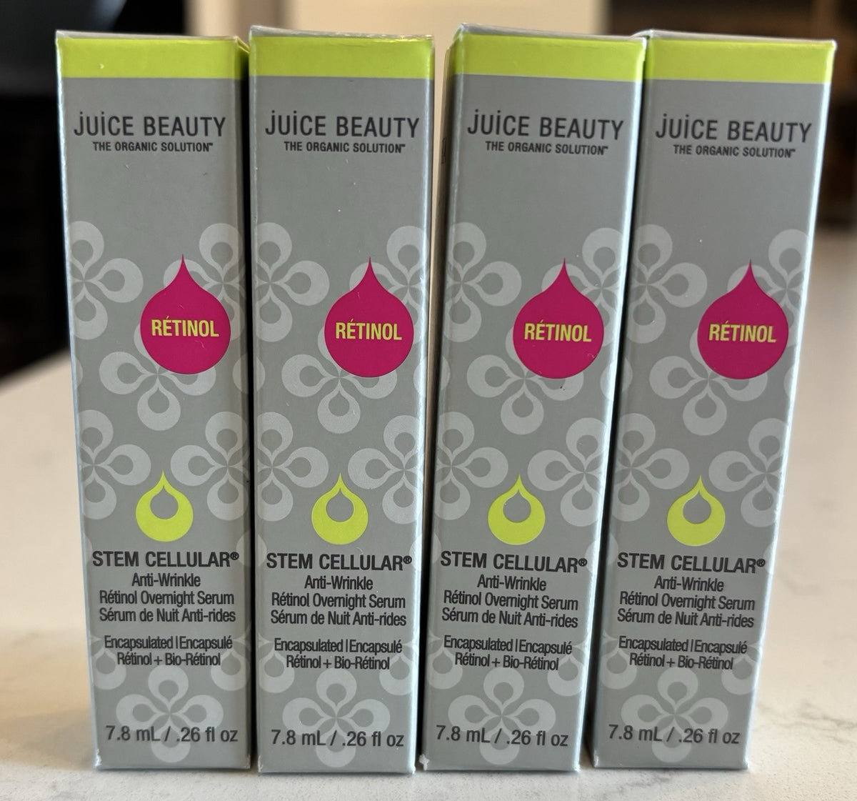 Juice Beauty Stem Cellular Retinol Overnight Serum Set - Anti-Aging Skin Care, 4 Pack