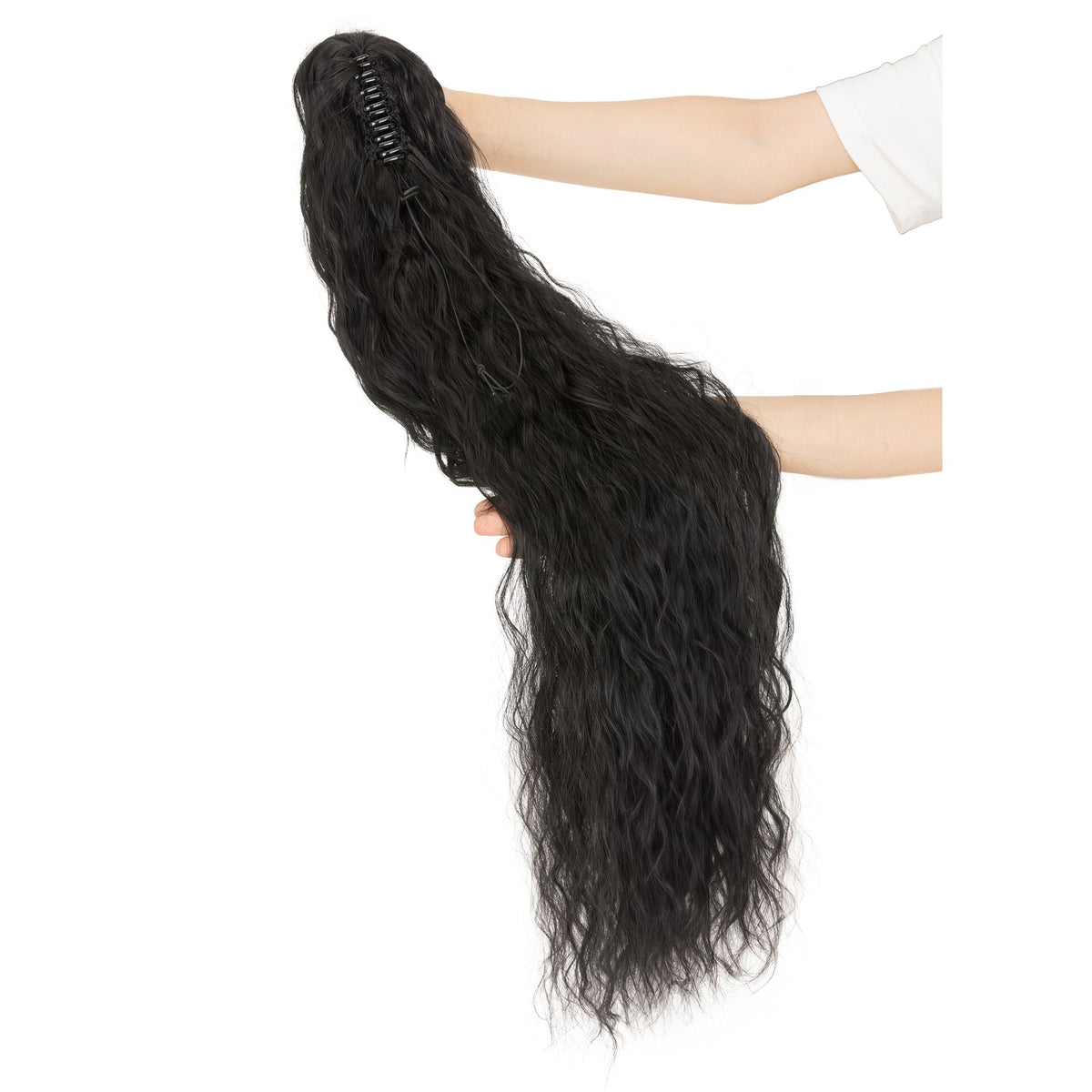 30 Inch Curly Wavy Claw Clip Ponytail Extensions - Natural Look, Easy Style